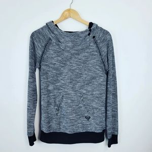 ROXY | Gray Pullover Knit Hoodie Size Small